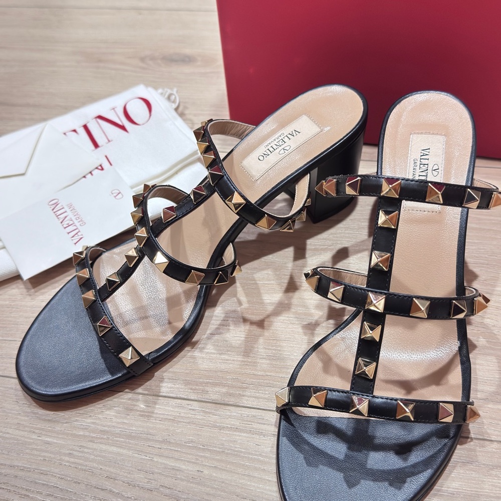 Valentino Black Studded Heels